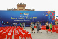 Hối hả chuẩn bị điểm cầu Huế trước giờ 'G' vòng Chung kết Olympia 2023