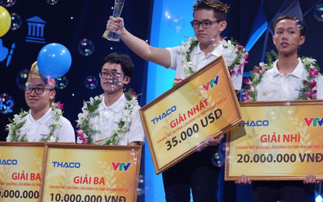 Cả 4 thí sinh lọt vào chung kết năm Đường lên đỉnh Olympia 2018 năm nay đều không phải là học sinh trường chuyên Cả 4 thí sinh lọt vào chung kết năm Đường lên đỉnh Olympia 2018 năm nay đều không phải là học sinh trường chuyên
