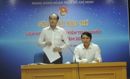 Đồng chí Vũ Tiến Tiệp, Trưởng ban Tuyên giáo Trung ương Đoàn thông tin về Liên hoan Báo cáo viên toàn quốc lần thứ II Đồng chí Vũ Tiến Tiệp, Trưởng ban Tuyên giáo Trung ương Đoàn thông tin về Liên hoan Báo cáo viên toàn quốc lần thứ II