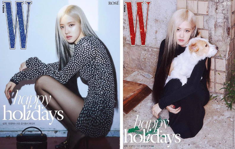 Một số hình ảnh của Rosé trong buổi chụp ảnh được công bố trước đó.