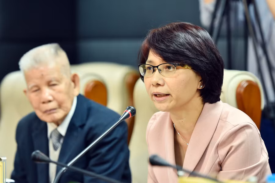 Bà Hoàng Thị Thanh Nhàn, Phó Cục trưởng Cục Bảo tồn và Đa dạng sinh học, Bộ Tài nguyên và Môi trường phát biểu. Ảnh: Trần Hiệp.