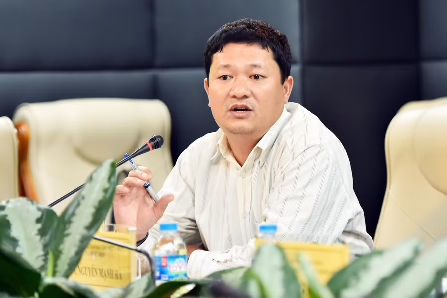 TS. Nguyễn Mạnh Hà, Giám đốc Trung tâm Bảo tồn thiên nhiên và phát triển phát biểu. Ảnh: Trần Hiệp.