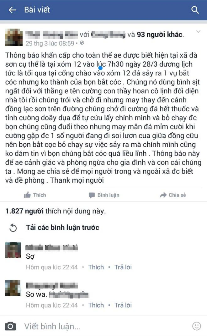 Sự thật vụ bắt cóc xôn xao Nghệ An