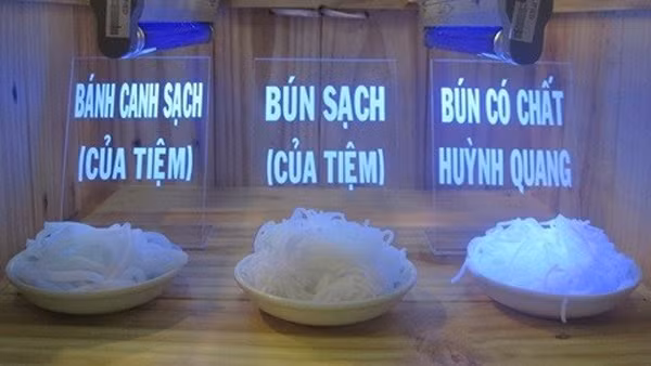 bún có chứa hóa chất