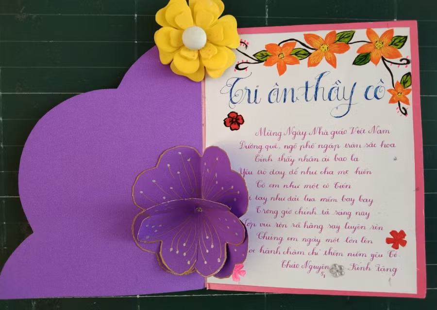 Những tấm thiệp gửi gắm yêu thương tới thầy cô ảnh 3