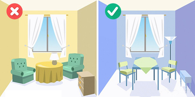 9 mẹo để nhà nhỏ trở nên rộng rãi hơn - Ảnh 6 9 mẹo để nhà nhỏ trở nên rộng rãi hơn - Ảnh 6