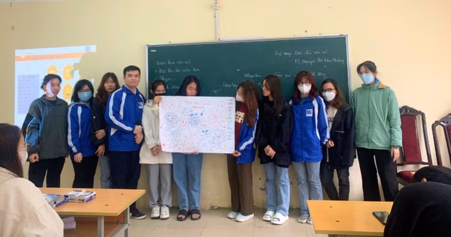 Giờ học "Kỹ năng Khởi nghiệp" của Trường Đại học Sư phạm Nghệ thuật Trung ương. Ảnh: Internet.