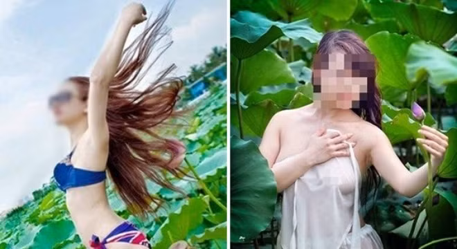 Hình ảnh xấu xí ở đầm sen