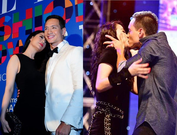 Hai lần công khai hôn "người tình" gây "sốt" của Kim Lý. Hai lần công khai hôn "người tình" gây "sốt" của Kim Lý.