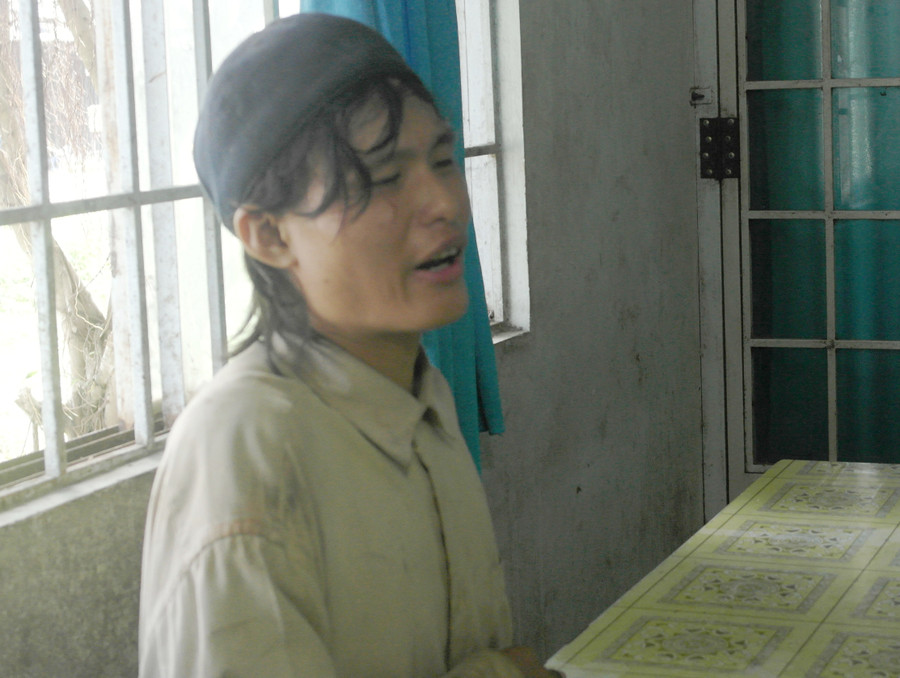 Đối tượng Nguyễn Đức Tài tại cơ quan công an