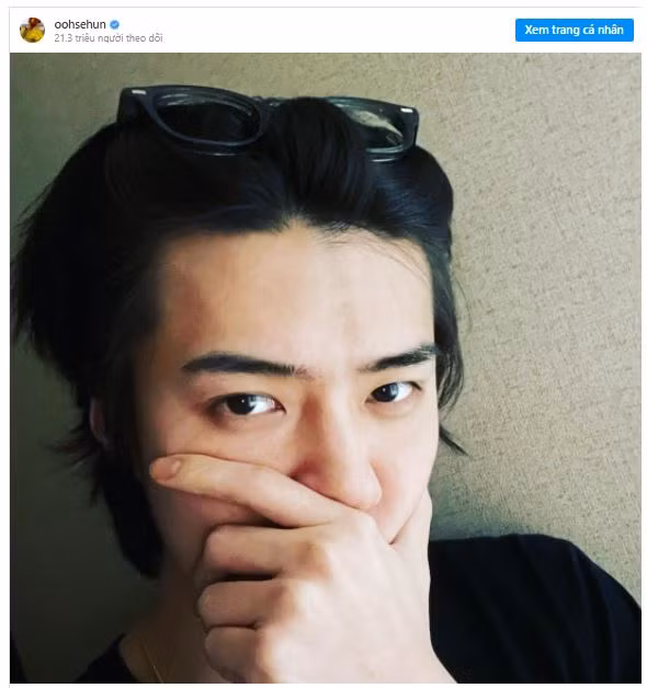 Sehun (EXO), có tên người dùng Instagram là @oohsehun, hiện có 21,3 triệu người theo dõi.
