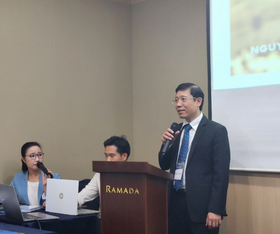 TS Nguyễn Đức Toàn phát biểu tại lễ khai giảng.