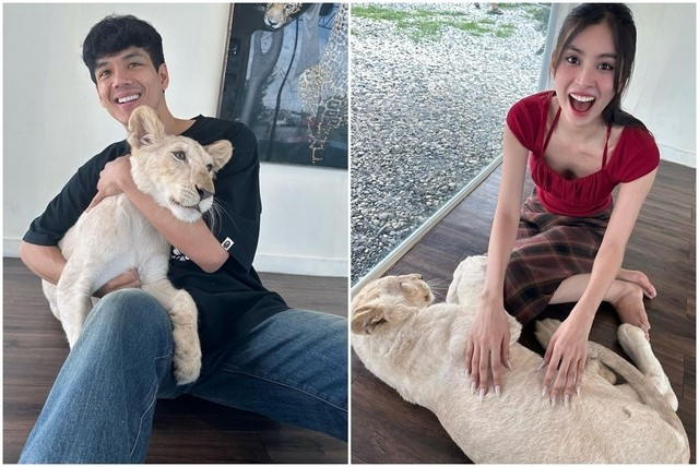 Hoa hậu Tiểu Vy vướng vào nghi vấn hẹn hò với nam diễn viên Nicky Nachat người Thái Lan.