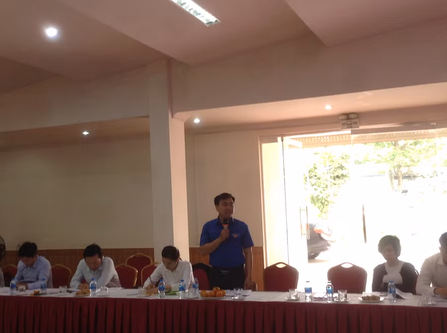 Đại biểu Hội đồng Đội tỉnh Thái Bình phát biểu ý kiến tại Hội thảo phong trào "Kế hoạch nhỏ"