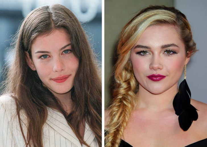 Liv Tyler và Florence Pugh, 18 tuổi.