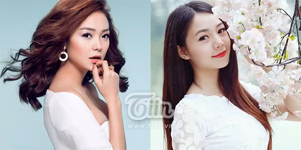 Minh Hằng (trái) và Quỳnh Kool (phải) nhiều người nhận xét cô bạn 9x là bản sao hoàn hảo của nữ ngôi sao làng giải trí