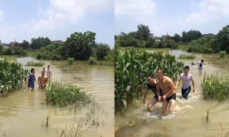 Canh sat truy duoi toi pham truy na trong dong lu - Anh 1