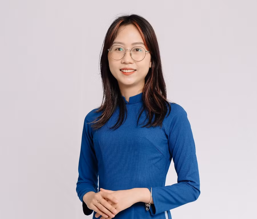 Cô Nguyễn Thị Huyền Trang, giáo viên Trường THPT Ban Mai (Hà Đông, Hà Nội).