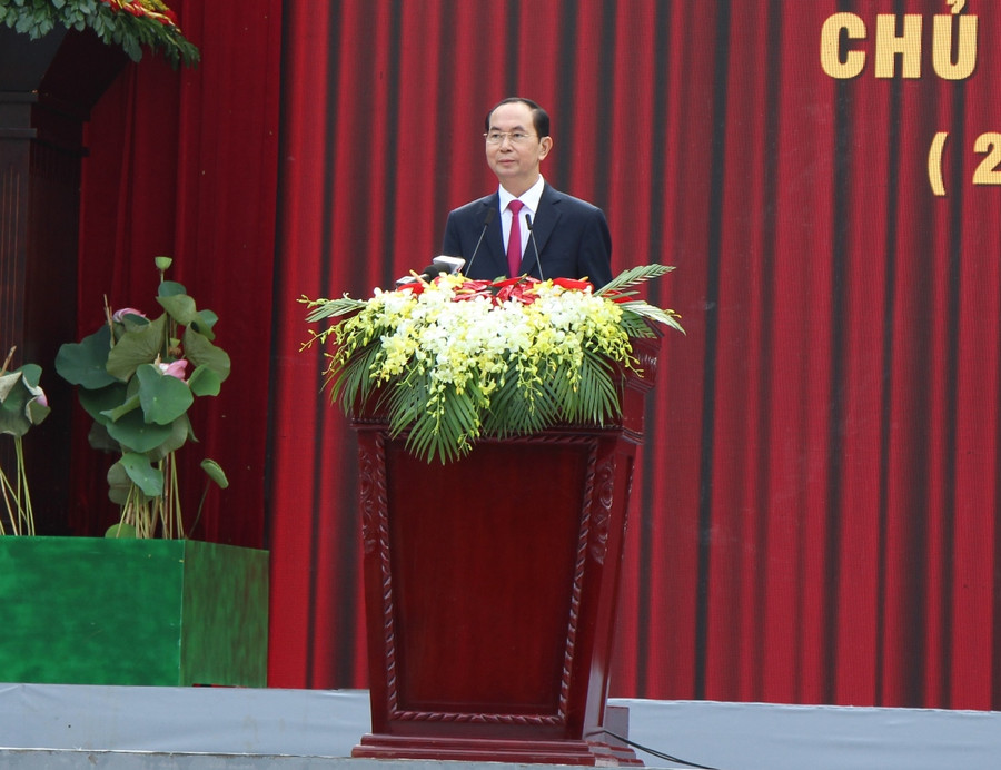 Chủ tịch nước Trần Đại Quang phát biểu tại buổi lễ