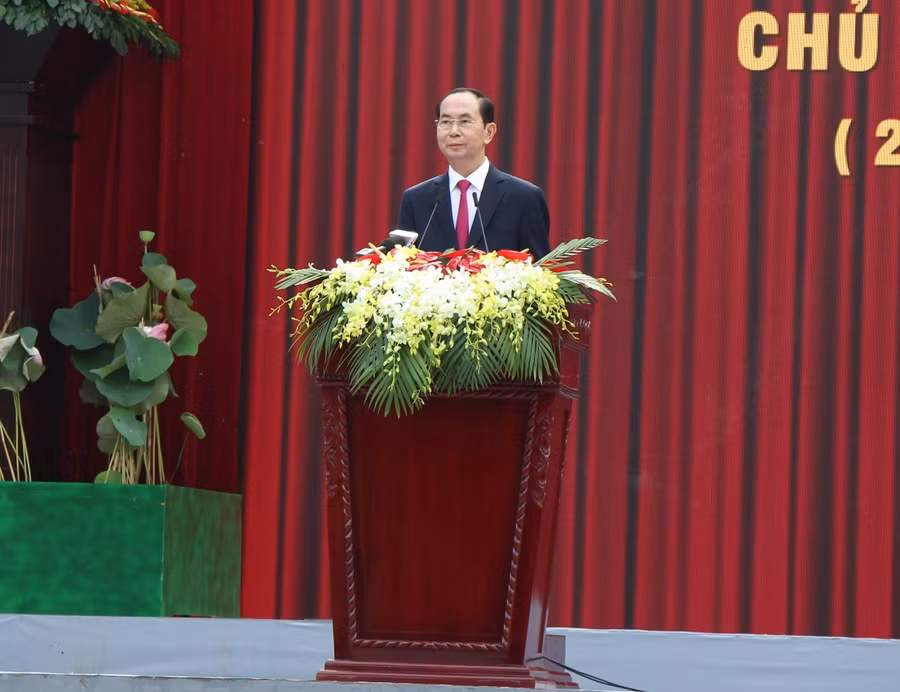 Chủ tịch nước Trần Đại Quang phát biểu tại buổi lễ