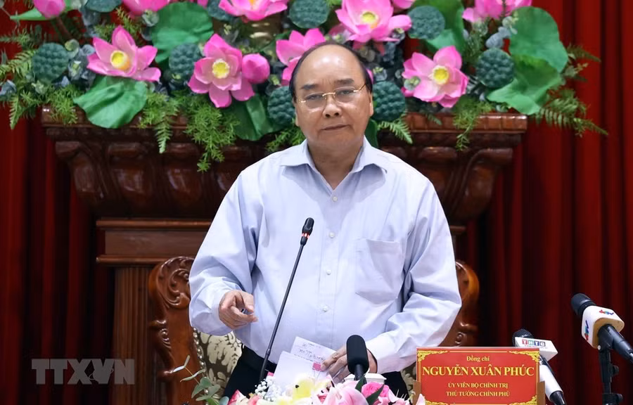 Thủ tướng Nguyễn Xuân Phúc phát biểu. (Ảnh: Thống Nhất/TTXVN)