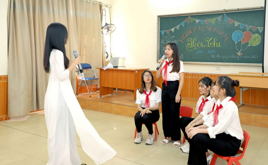 Hội thi nghiệp vụ sư phạm cấp lớp của Khoa Giáo dục mầm non (Trường Cao đẳng Sư phạm Trung ương) dịp 20/11/2023. Ảnh: Website của trường Hội thi nghiệp vụ sư phạm cấp lớp của Khoa Giáo dục mầm non (Trường Cao đẳng Sư phạm Trung ương) dịp 20/11/2023. Ảnh: Website của trường