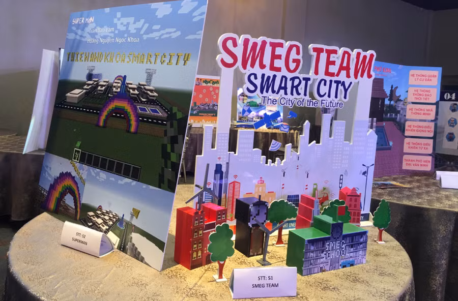 Mô hình thành phố trong tương lai.