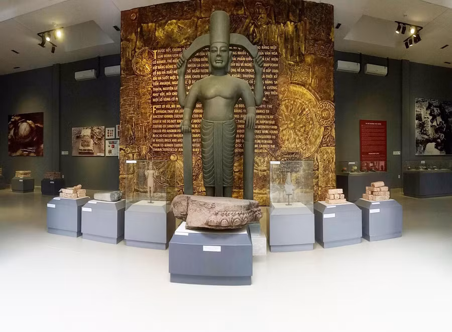 Nhà Trưng bày văn hóa Óc Eo. (Ảnh: BQL Di tích Văn hóa Óc Eo).