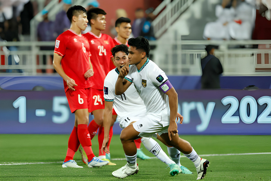 Đội tuyển Indonesia trong trận thắng Việt Nam tại ASIAN Cup 2023. Ảnh: ITN. Đội tuyển Indonesia trong trận thắng Việt Nam tại ASIAN Cup 2023. Ảnh: ITN.