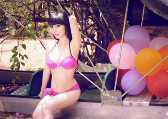 Lê Kiều Như tự may bikini để hợp kích cỡ vòng 1