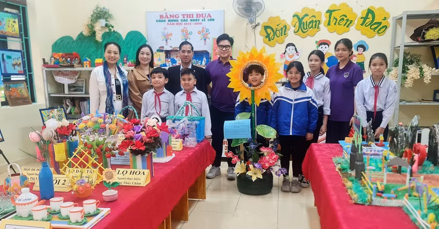 Sản phẩm sáng tạo của các học sinh Trường Tiểu học Chu Văn An - Cát Bà tham khảo cách triển khai của nhóm 3SR.