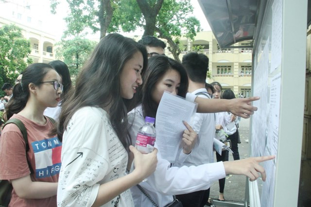 Thi sinh dự thi THPT quốc gia 2018