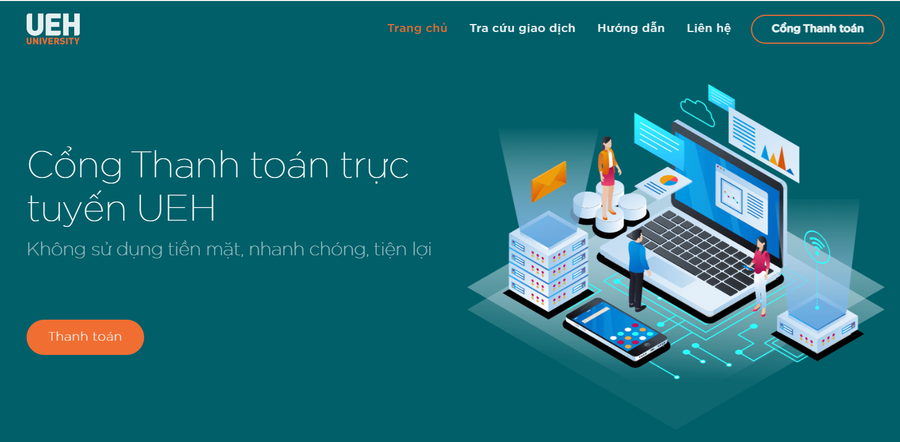 Cổng thanh toán trực tuyến của UEH cho phép sinh viên thực hiện mọi giao dịch nhanh chóng, tiện lợi.