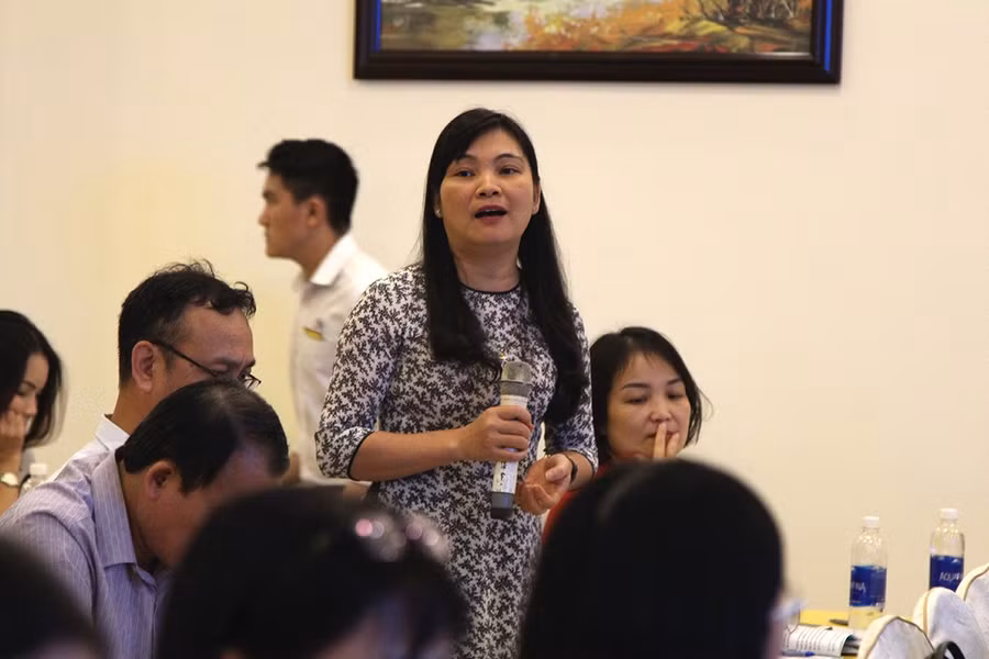 Đại diện một số tỉnh, thành chia sẻ kết quả thực hiện đề án. Ảnh Tuấn Anh