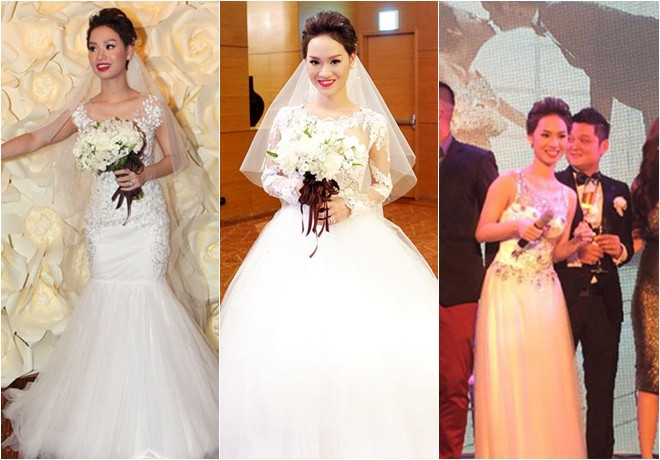 Những bộ váy cưới đẹp như mơ của sao Việt 2014 ảnh 3 Những bộ váy cưới đẹp như mơ của sao Việt 2014 ảnh 3