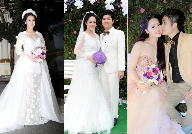 Những bộ váy cưới đẹp như mơ của sao Việt 2014 ảnh 8 Những bộ váy cưới đẹp như mơ của sao Việt 2014 ảnh 8