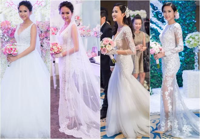 Những bộ váy cưới đẹp như mơ của sao Việt 2014 ảnh 5