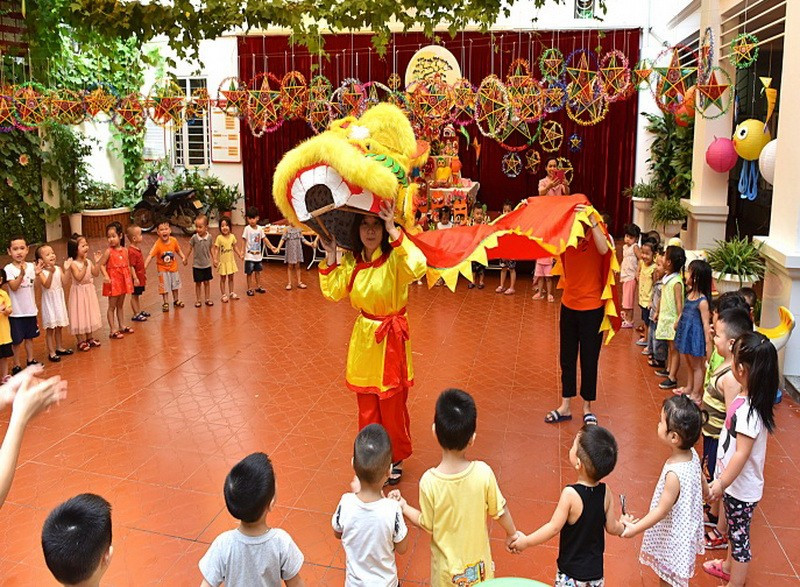 Một hoạt động ngoại khóa của Trường Mầm non Trương Định. Ảnh: NTCC Một hoạt động ngoại khóa của Trường Mầm non Trương Định. Ảnh: NTCC