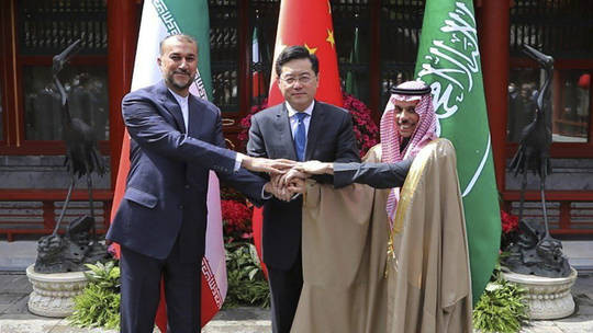 Thỏa thuận bình thường hóa quan hệ giữa Saudi Arabia và Iran do Trung Quốc làm trung gian. Ảnh: AP