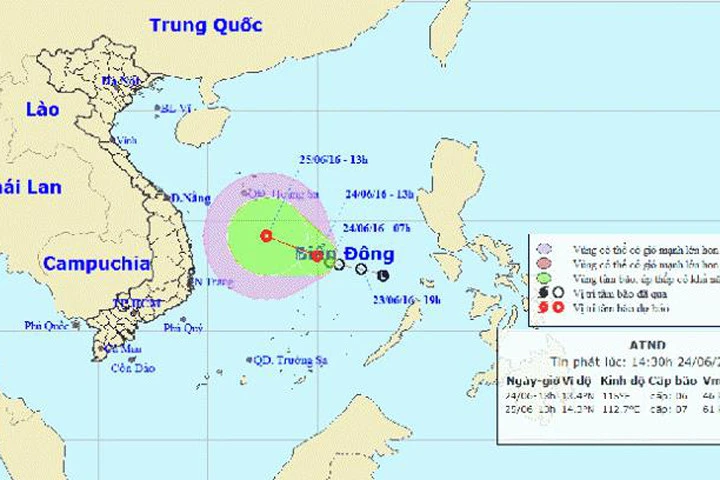 Áp thấp nhiệt đới trên biển Đông có thể mạnh thêm