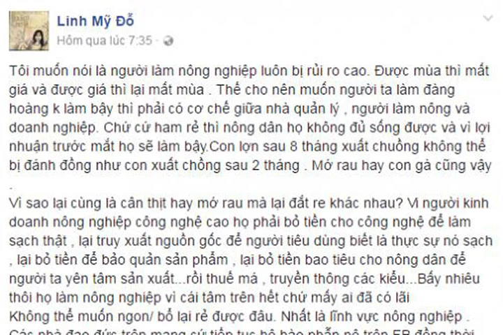 Ca sỹ Mỹ Linh bị chỉ trích nặng nề chỉ vì 1 phát ngôn