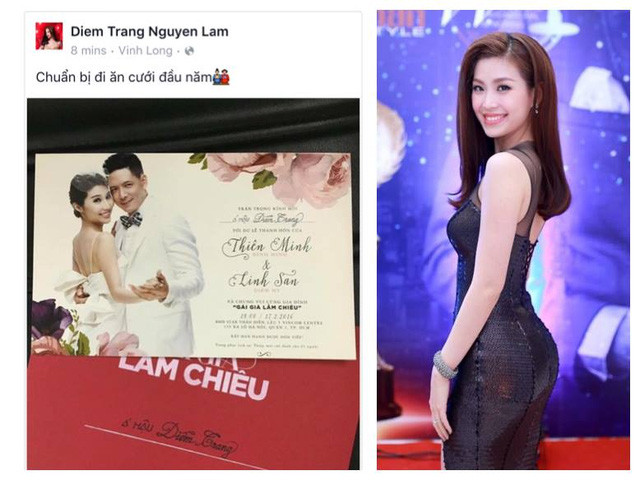 Sao Việt thích thú với thiệp mời xem phim siêu độc đáo ảnh 1 Hình ảnh á hậu Diễm Trang chia sẻ.