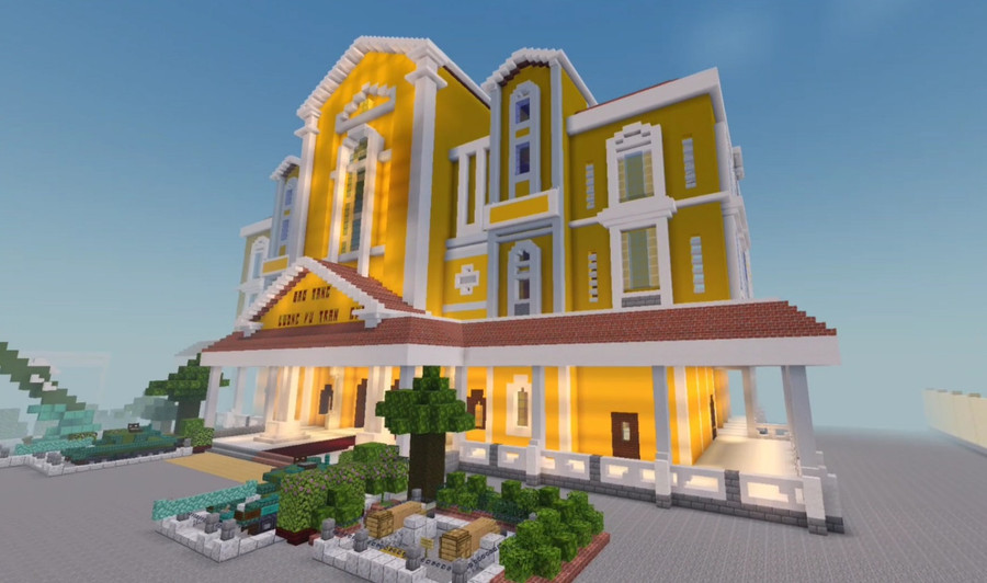 Bảo tàng Quân khu 9 - một công trình tại Cần Thơ được học sinh tái hiện. Bảo tàng Quân khu 9 - một công trình tại Cần Thơ được học sinh tái hiện.