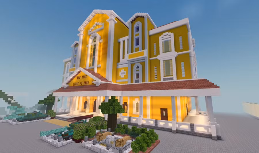 Bảo tàng Quân khu 9 - một công trình tại Cần Thơ được học sinh tái hiện.