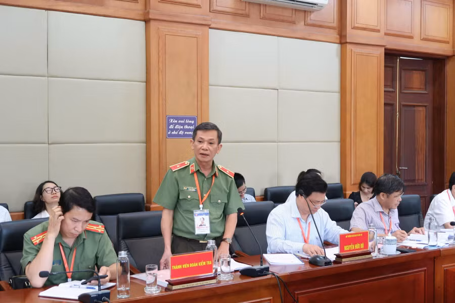 Thiếu tướng Nguyễn Hồng Thuỷ- Phó cục trưởng Cục A06, Bộ Công an thông tin về các điều kiện đảm bảo an toàn trong Kỳ thi.