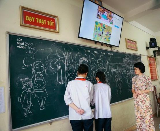 Tiết dạy Mỹ thuật của cô giáo Bảo Châu. Tiết dạy Mỹ thuật của cô giáo Bảo Châu.