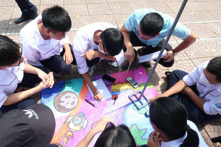 Hoạt động trải nghiệm được thiết kế dưới dạng cuộc thi giữa các lớp.