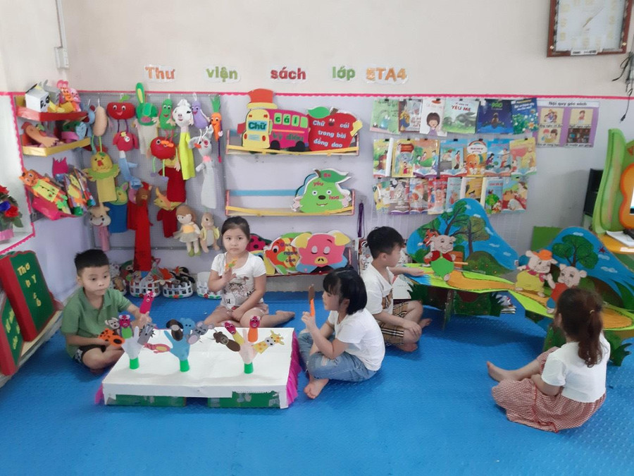 Góc học tập của học sinh Trường Mầm non Ngũ Đoan, huyện Kiến Thuỵ.