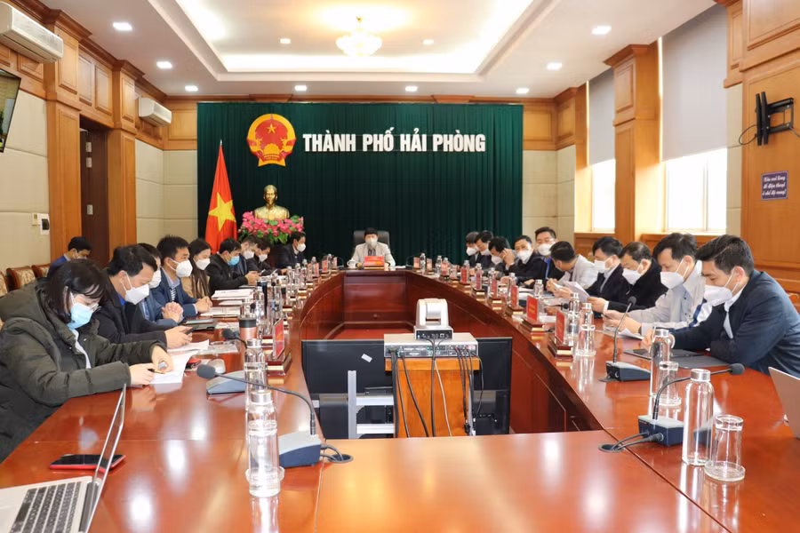 Đầu cầu Hải Phòng trong cuộc họp trực tuyến với Chính phủ sáng 17/2