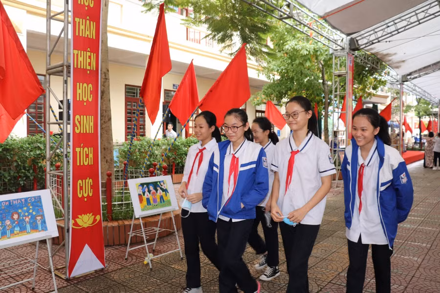 Học sinh Trường THCS Lê Lợi, quận Hải An trong hoạt động ngoại khoá (ảnh tư liệu).